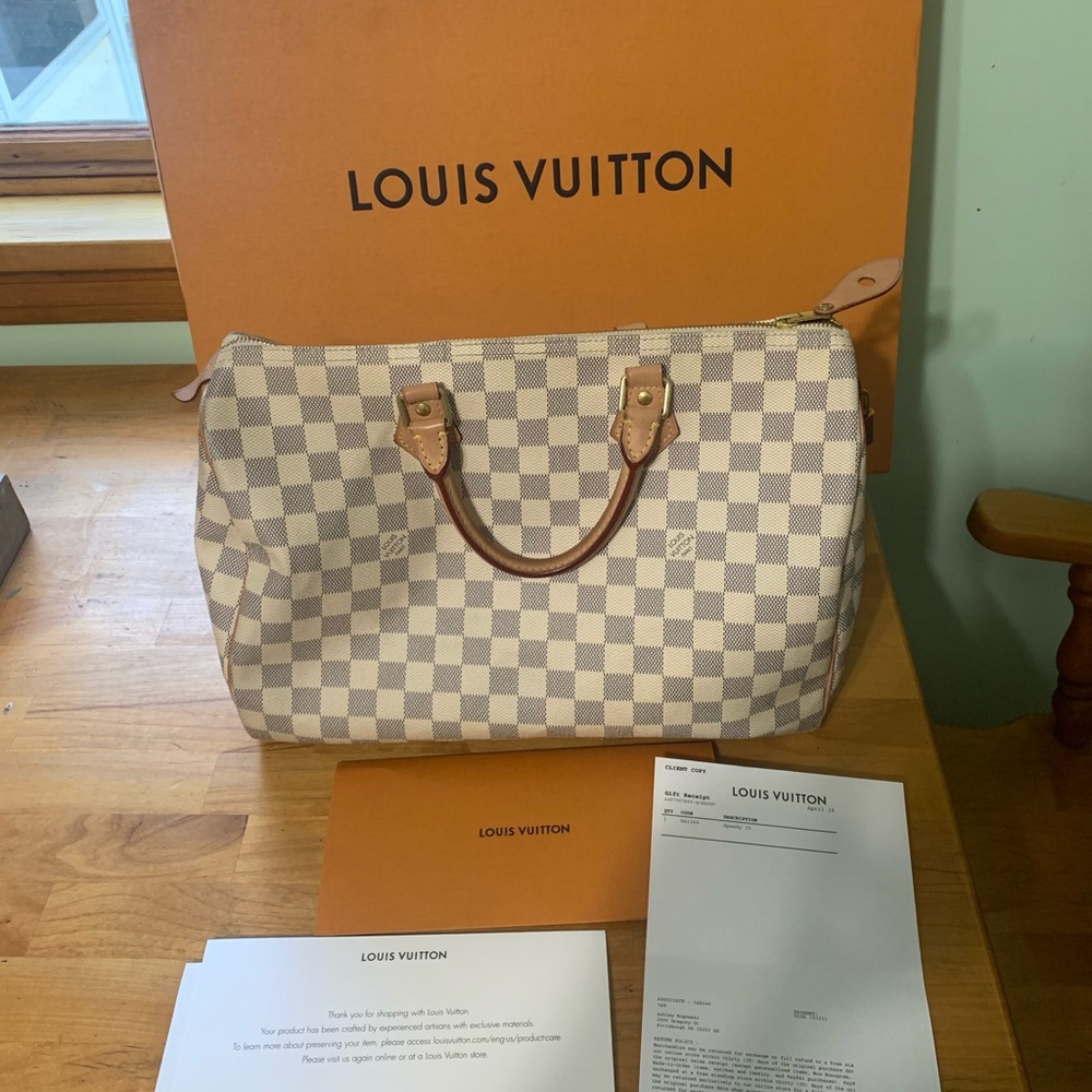 Speedy 35 Damier Azur Louis Vuitton handbag!